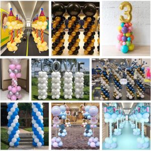 Balloon Stand Set of 2, 7ft Adjustable Metal Balloon column Stand kit for Birthday, Wedding, Baby Shower, and Graduation Party