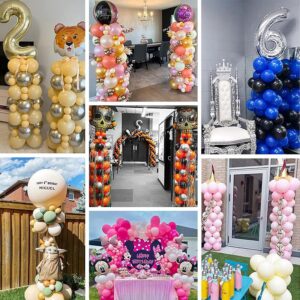 Balloon Stand Set of 2, 7ft Adjustable Metal Balloon column Stand kit for Birthday, Wedding, Baby Shower, and Graduation Party