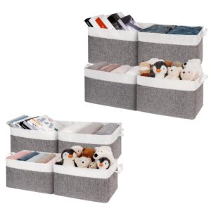 GRANNY SAYS Bundle of 4-Pack Storage Baskets with Metal Frame & 4-Pack Extra Large Storage Bins