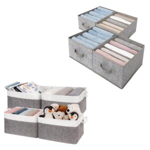 granny says bundle of 4-pack storage baskets with metal frame & 4-pack pants organizer