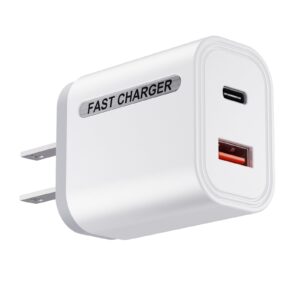 usb c charger block 30w, dual port wall fast charger, type c usb pd 3.0 power adapter for iphone14 pro/ipad/air pods/samsung and more.