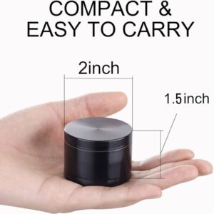 Spice Grinder - Small 2.0 Inch - Black - Easy clean