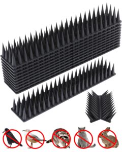 bird spikes, 20 pack pigeon spikes, high thorn bird spikes for outside, bird deterrent for small bird cat squirrel, easy installation bird deterrent spikes use for balcony courtyard outdoor roof