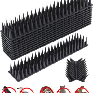 Bird Spikes, 20 Pack Pigeon Spikes, High Thorn Bird Spikes for Outside, Bird Deterrent for Small Bird Cat Squirrel, Easy Installation Bird Deterrent Spikes use for Balcony Courtyard Outdoor Roof