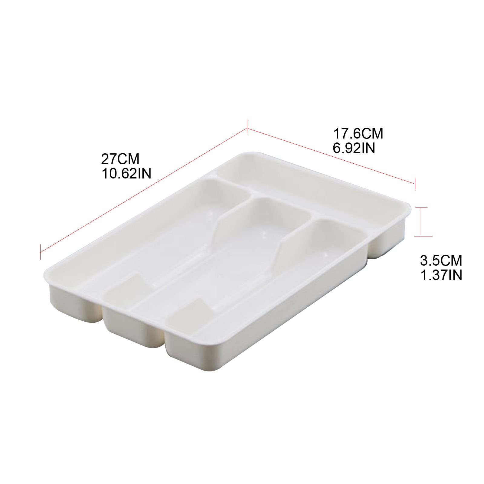 Lerpwige 2pcs Organizer Tray For Cutlery Silverware Flatware Kitchen Utensils Holder Drawer Dividers For Fork Spoon Office Tableware Organizer