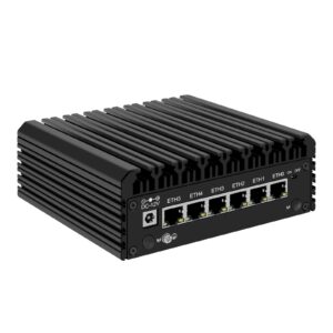 moginsok firewall appliance 2.5gbe, 6x intel i226v nics 12th gen intel i3 n305(8c/8t up to 3.8ghz) portable firewall mini computer router barebone no ddr5 ram no m.2 nvme ssd tdp 15w usb3.2