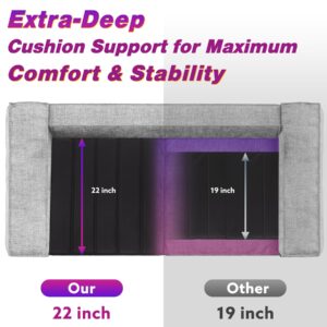 HomeProtect Couch Cushion Support Extra Deep Sagging Sofa Cushion Support [22" x57-67] Under Cushion Support Insert Replacement for Sagging Seat Firm Insert Boards for Saggy Couches Couch Accessories