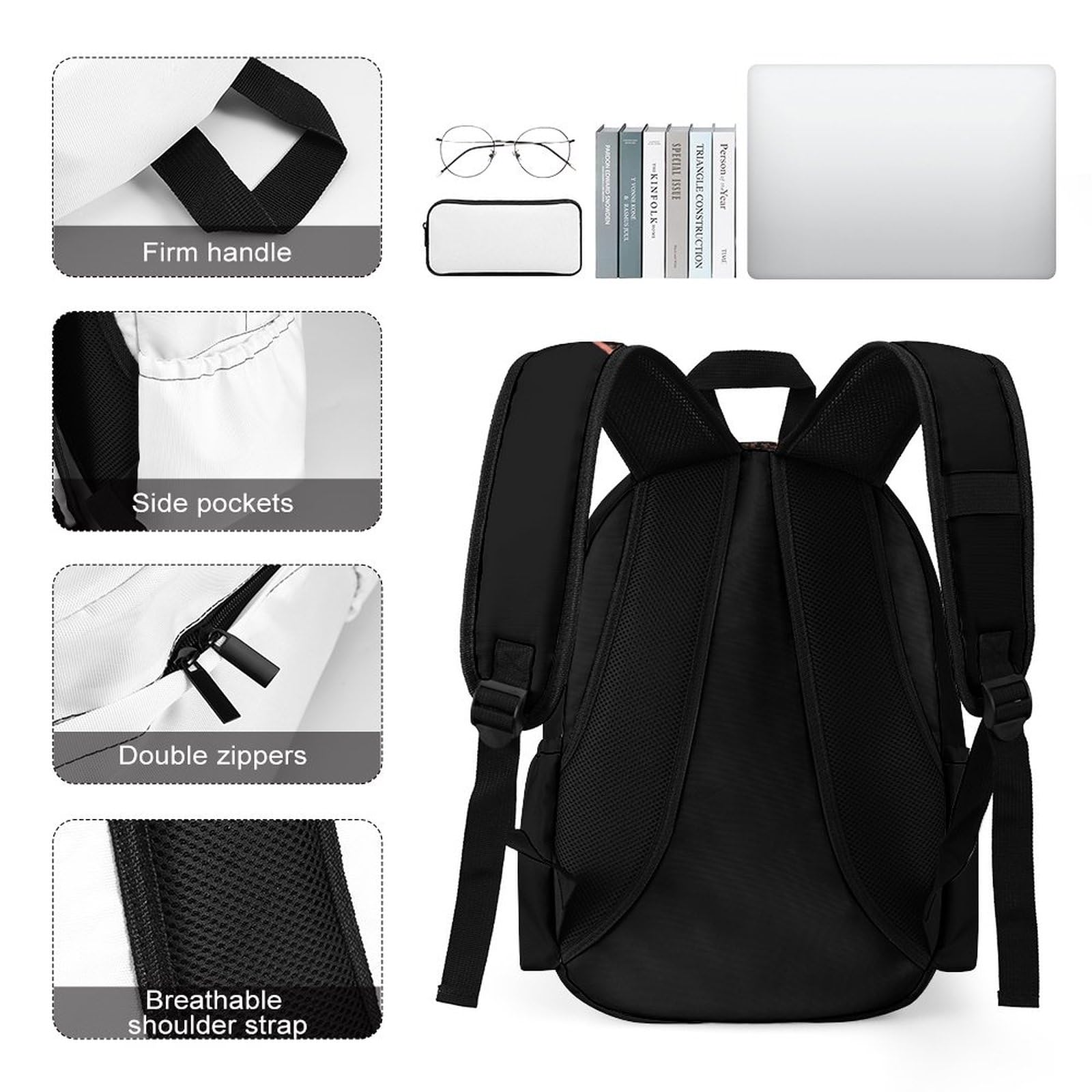 Love Jiujitsu Travel Backpack Lightweight 16.5 Inch Computer Laptop Bag Casual Daypack for Men Women