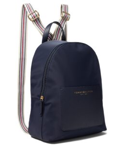 tommy hilfiger jolene ii medium dome backpack-smooth nylon tommy navy one size