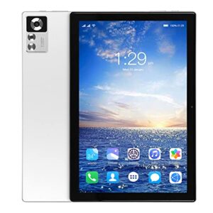 zyyini 10.1 inch tablet white fhd octa core cpu 8gb ram 256gb rom 7000mah 5g wifi 4g lte tablet with bt keyboard 100‑240v (us plug)