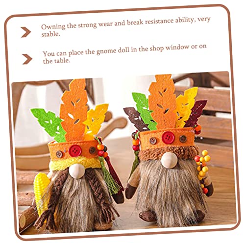 Zerodeko 10 Pcs Dwarf Chief Ornaments Holiday Dwarf Decor Thanksgiving Gnome Harvest Fall Home Dwarf Decor Fall Table Decor Gnomes Figurine Household Foam Elder Low Table