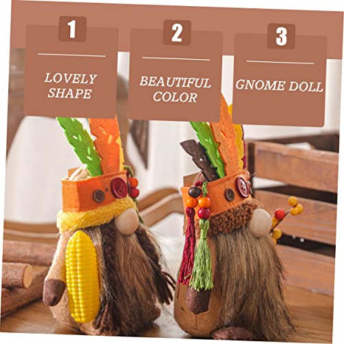 Zerodeko 10 Pcs Dwarf Chief Ornaments Holiday Dwarf Decor Thanksgiving Gnome Harvest Fall Home Dwarf Decor Fall Table Decor Gnomes Figurine Household Foam Elder Low Table