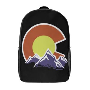 colorado mountain travel backpack casual 17 inch large daypack shoulder bag with adjustable shoulder straps