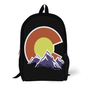 Colorado Mountain Travel Backpack Casual 17 Inch Large Daypack Shoulder Bag with Adjustable Shoulder Straps