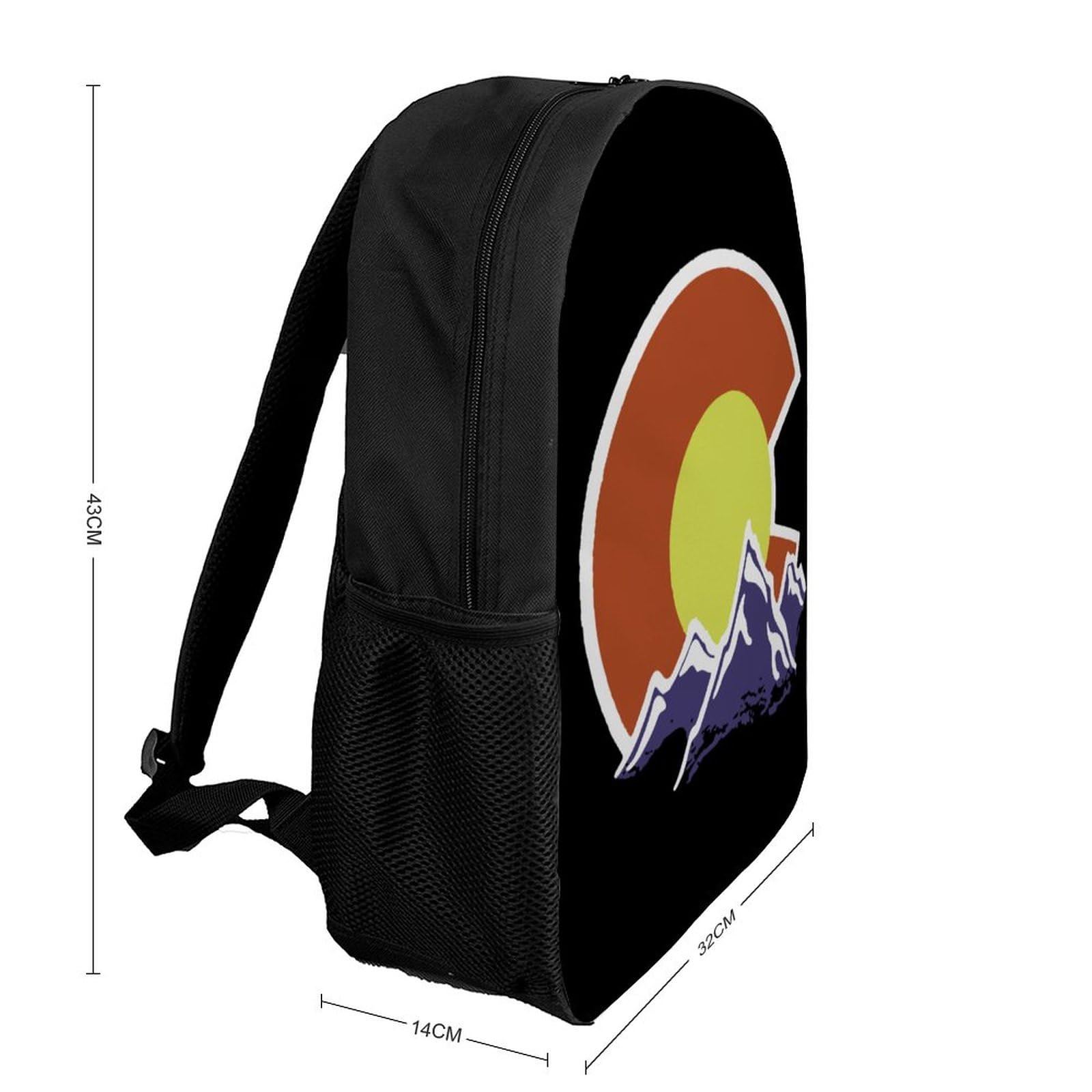Colorado Mountain Travel Backpack Casual 17 Inch Large Daypack Shoulder Bag with Adjustable Shoulder Straps
