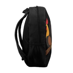 I Love Cock Rooster2 Travel Backpack Casual 17 Inch Large Daypack Shoulder Bag with Adjustable Shoulder Straps