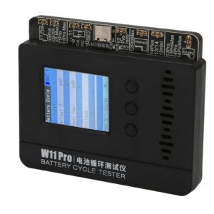 battery cycle tester, low power consumption small battery tester 1.8 inch tft screen ac 100-240v auto parameter matching for mobile phone (us plug)
