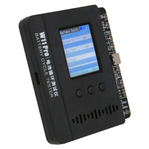 Battery Cycle Tester, Low Power Consumption Small Battery Tester 1.8 Inch TFT Screen AC 100-240V Auto Parameter Matching for Mobile Phone (US Plug)