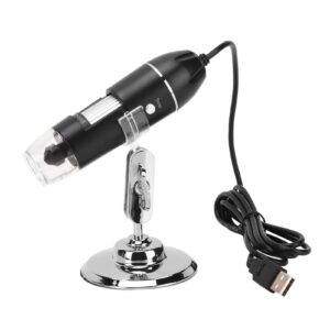 digital microscope handheld portable usb microscope camera with 8 led lights for home, clear observation, metal bracket, long endurance, portable, widely applicable