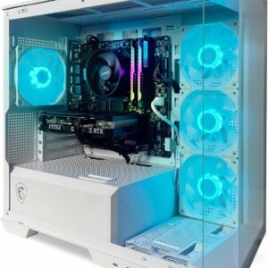 NSX GAMING ProWhite PC Gamer Ryzen 7 5700X, 16 GB (2X 8GB RAM), 1 TB SSD, RTX 3060 Ventus 2X 12GB OC, Windows 11 Home, Peripherals Includes & 1 Year Warranty