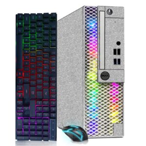 dell rgb gaming desktop computer, intel quad core i5-6500 up to 3.6ghz, geforce gt 1030 2g, 32gb ddr4, 1t ssd, rgb keyboard & mouse, 600m wifi & bluetooth, win 10 pro (renewed)