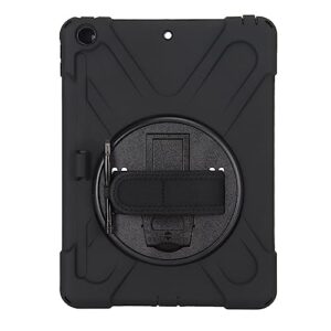 tablet keyboard cases 360 degree rotating stand tablet cases convenient shockproof replacement (black)
