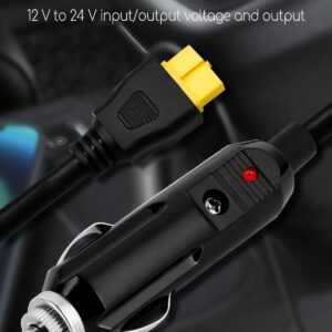 12V/24V Car Charger Cable Fit for Ecoflow Delta River Series Bluetti EB55 Anker 757 767 More XT60 Connector Multifunctional Portable Charging Cable