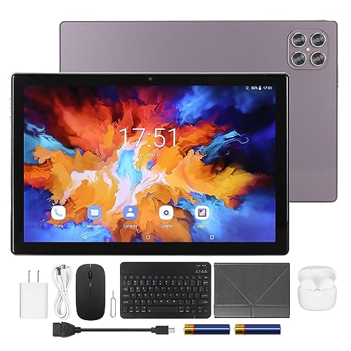 DAUERHAFT Business Tablet, Support GPS FM 12GB 256GB 8 Core CPU 5G WiFi 2 in 1 10.1 Inch Tablet Dual Speakers for Learning (#1)