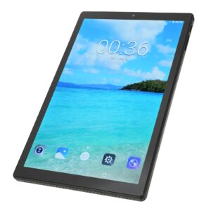 dauz tablet, front 5mp rear 8mp 6gb ram 128gb rom 10.1in tablet support 4g calls us plug 100-240v for study entertainment (black)