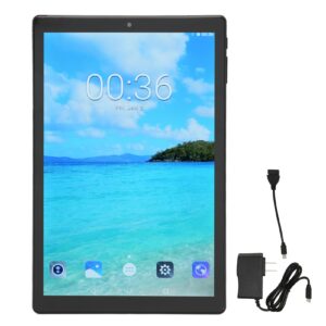 DAUZ Tablet, Front 5MP Rear 8MP 6GB RAM 128GB ROM 10.1in Tablet Support 4G Calls US Plug 100-240V for Study Entertainment (Black)