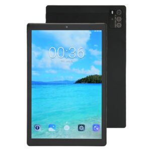 DAUZ Tablet, Front 5MP Rear 8MP 6GB RAM 128GB ROM 10.1in Tablet Support 4G Calls US Plug 100-240V for Study Entertainment (Black)