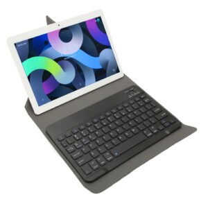 DAUERHAFT 10.1 Inch Tablet, 8MP 20MP 12GB 256GB US Plug 100‑240V 2 in 1 Tablet PC for Travel (US Plug)