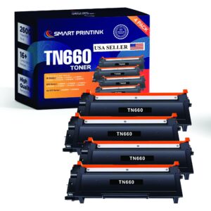 smart printink tn660 toner cartridge (4 packs)