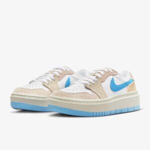 W AIR Jordan 1 Elevate Low SE - Size 5.5 US - White/Sanddrift/Baltic Blue