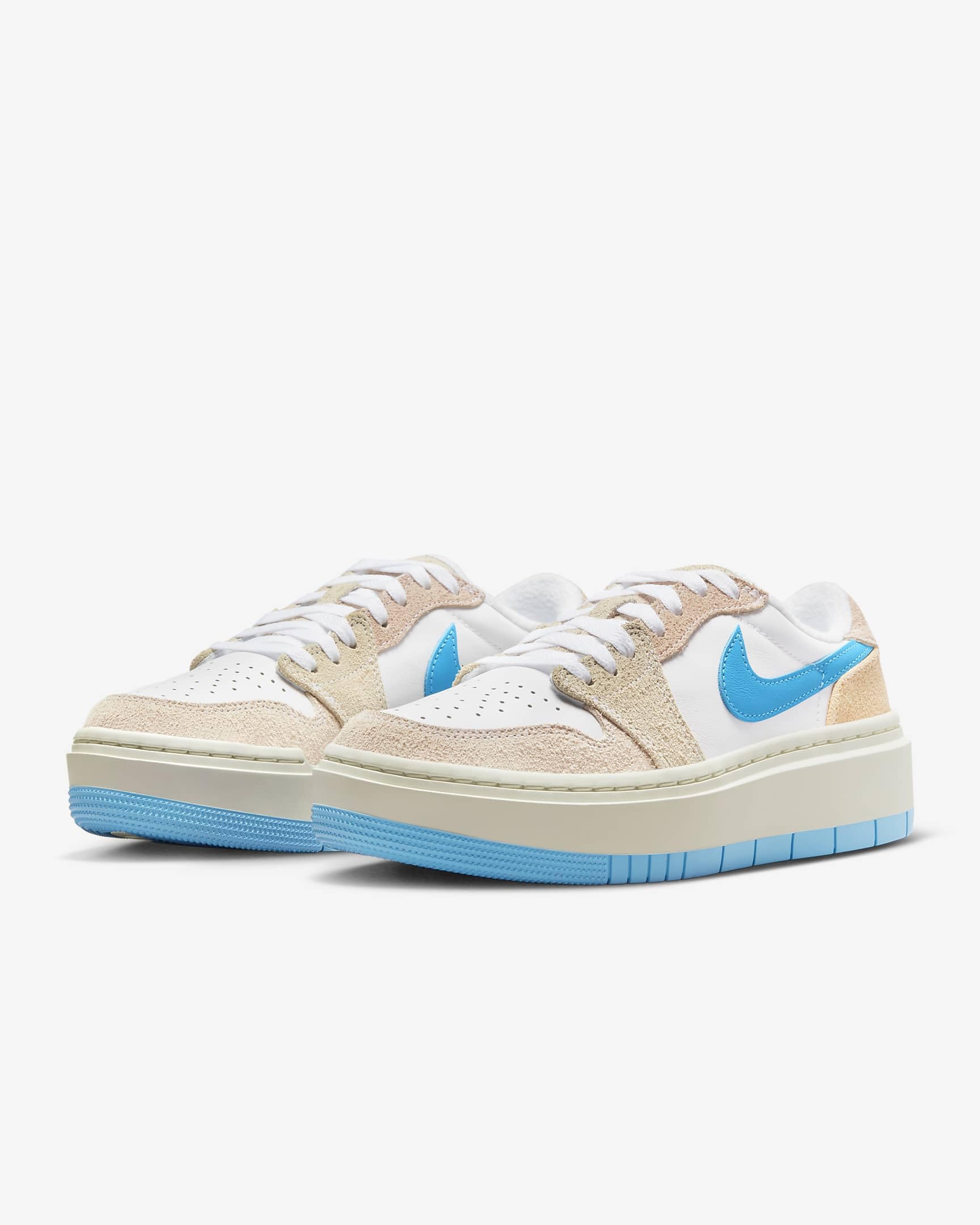 W AIR Jordan 1 Elevate Low SE - Size 5.5 US - White/Sanddrift/Baltic Blue