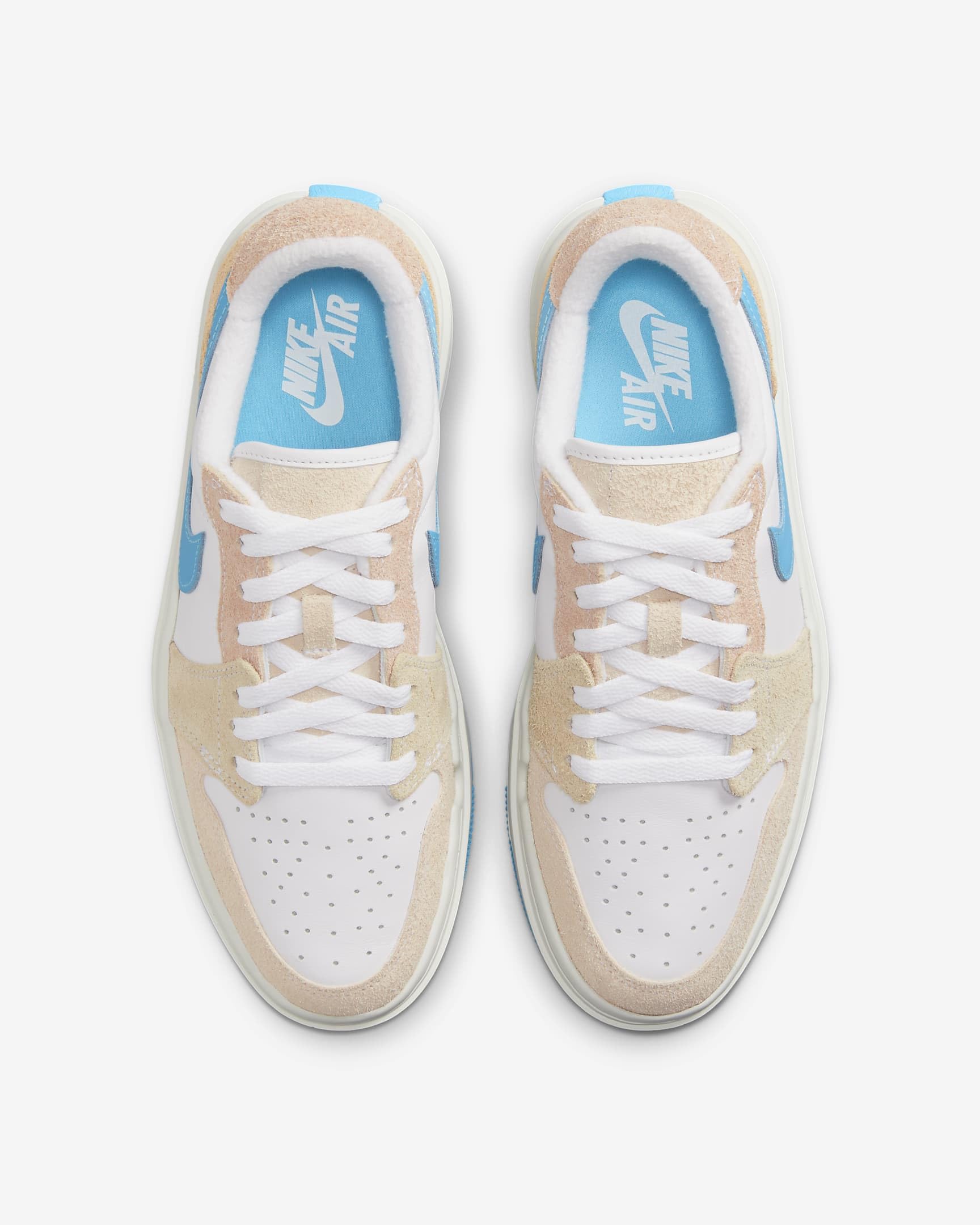 W AIR Jordan 1 Elevate Low SE - Size 5.5 US - White/Sanddrift/Baltic Blue