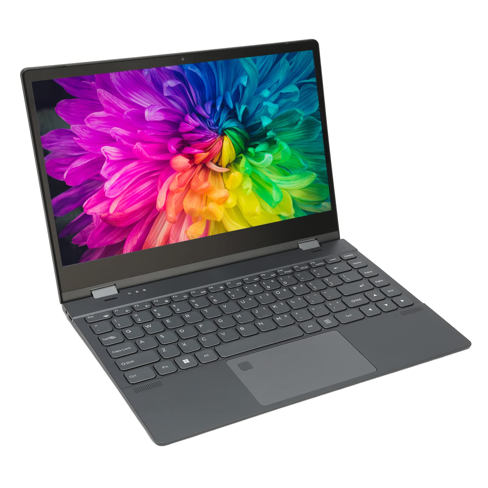 14.1 Inch Laptop Support 4K Four Modes 360 Degree Flip 100-240V 3840x2160 Resolution Laptop 12GB RAM Fingerprint Unlock for Windows 10 11 (US Plug 256GB)