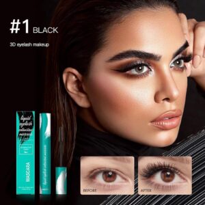 NexMe Mascara Liquid Extension Lashes,Black Mascara for Natural Lengthening and Thickening Effect,Natural No Clumping Smudging Lasting All Day(Black 0.38 oz/10.7g)