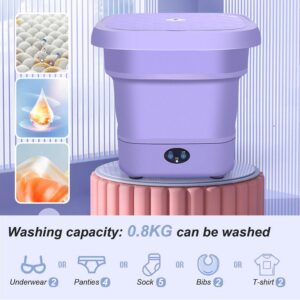 9.0L Portable Washing Machine, High Capacity Mini Washer with 3 Modes Deep Cleaning Half Automatic Washt, Foldable Washing Machine with Soft Spin Dry for Socks, Baby Clothes, Towels, Delicate Items