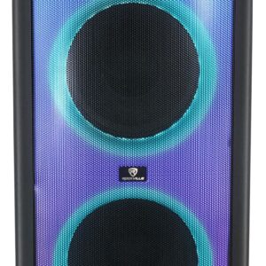 Rockville BASS Party 10 Dual 10 inch Portable Battery LED Party Bluetooth Speaker