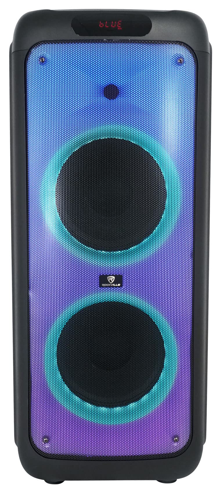 Rockville BASS Party 10 Dual 10 inch Portable Battery LED Party Bluetooth Speaker