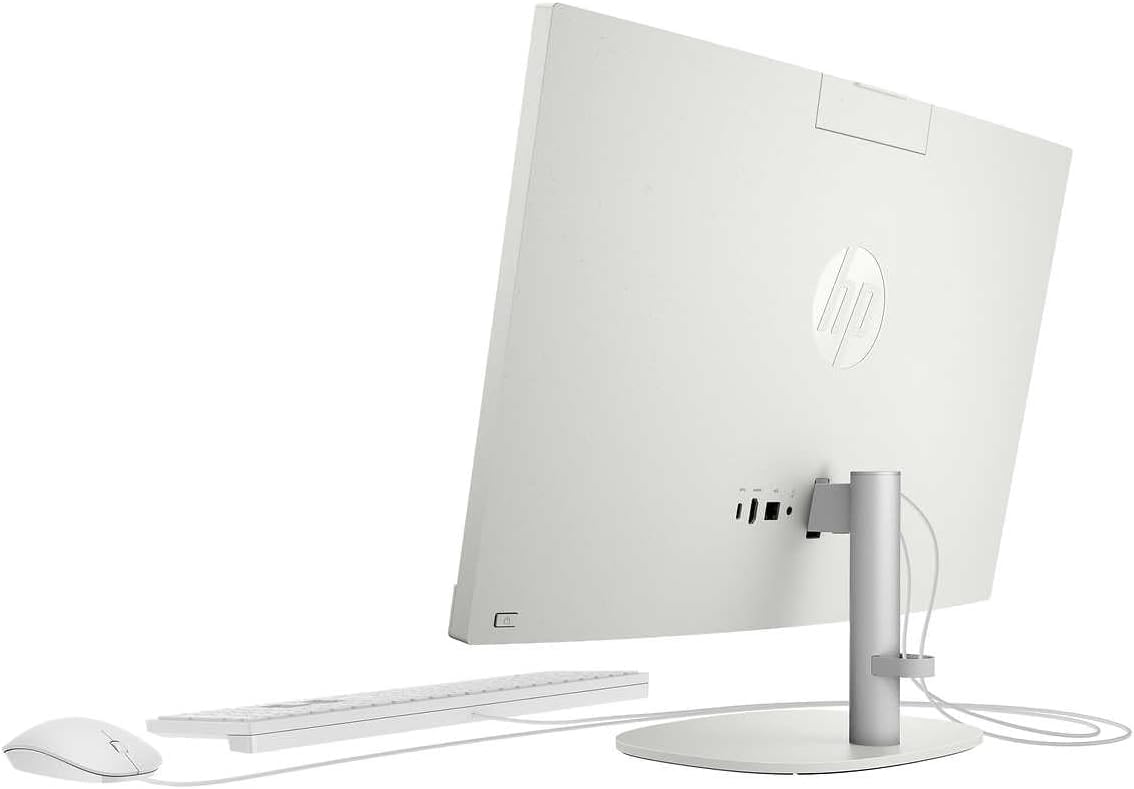 HP 24 All-in-One Bundle PC, 23.8" FHD Touchscreen, AMD Ryzen 3 7320U (Up to 4.1 GHz), 8 GB RAM, 1TB SSD, AMD Radeon Graphics, Windows 11 Home (White)