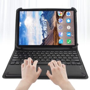 10.1 inch tablet for android 12, 4g lte 5g wifi 2 in 1 tablet with keyboard, 6gb ram 128gb rom, octa core cpu, dual speakers, 7000mah (us plug)