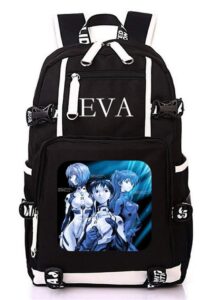 wanhongyue eva neon genesis evangelion anime backpack rucksack laptop book bag casual dayback black-2