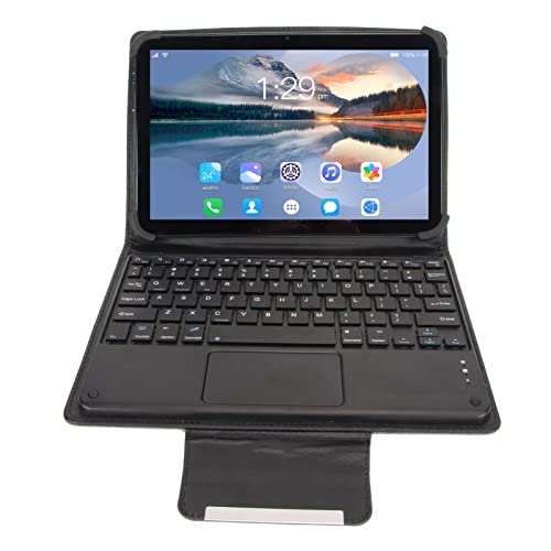 DAUZ FHD Tablet, 8 Core CPU 5G WiFi 2 in 1 10.1 Inch Tablet with Keyboard for Learning for Android 12 (US Plug)