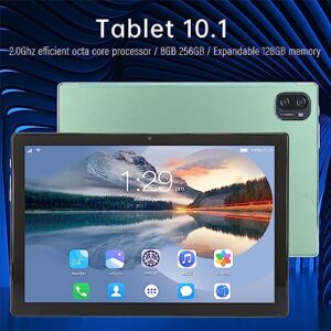 DAUZ FHD Tablet, 8 Core CPU 5G WiFi 2 in 1 10.1 Inch Tablet with Keyboard for Learning for Android 12 (US Plug)