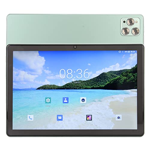 DAUZ HD Tablet, 4G LTE 5G WiFi Aluminium Alloy Office Tablet 10.1 Inch FHD 8GB RAM 256GB ROM for Travel (US Plug)