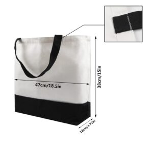 OKBA 5 pcs Sublimation Tote Bags,polyester tote bags for sublimation, blank canvas tote bags for DIY Crafting and Decorating 15 * 18.5 * 4 in