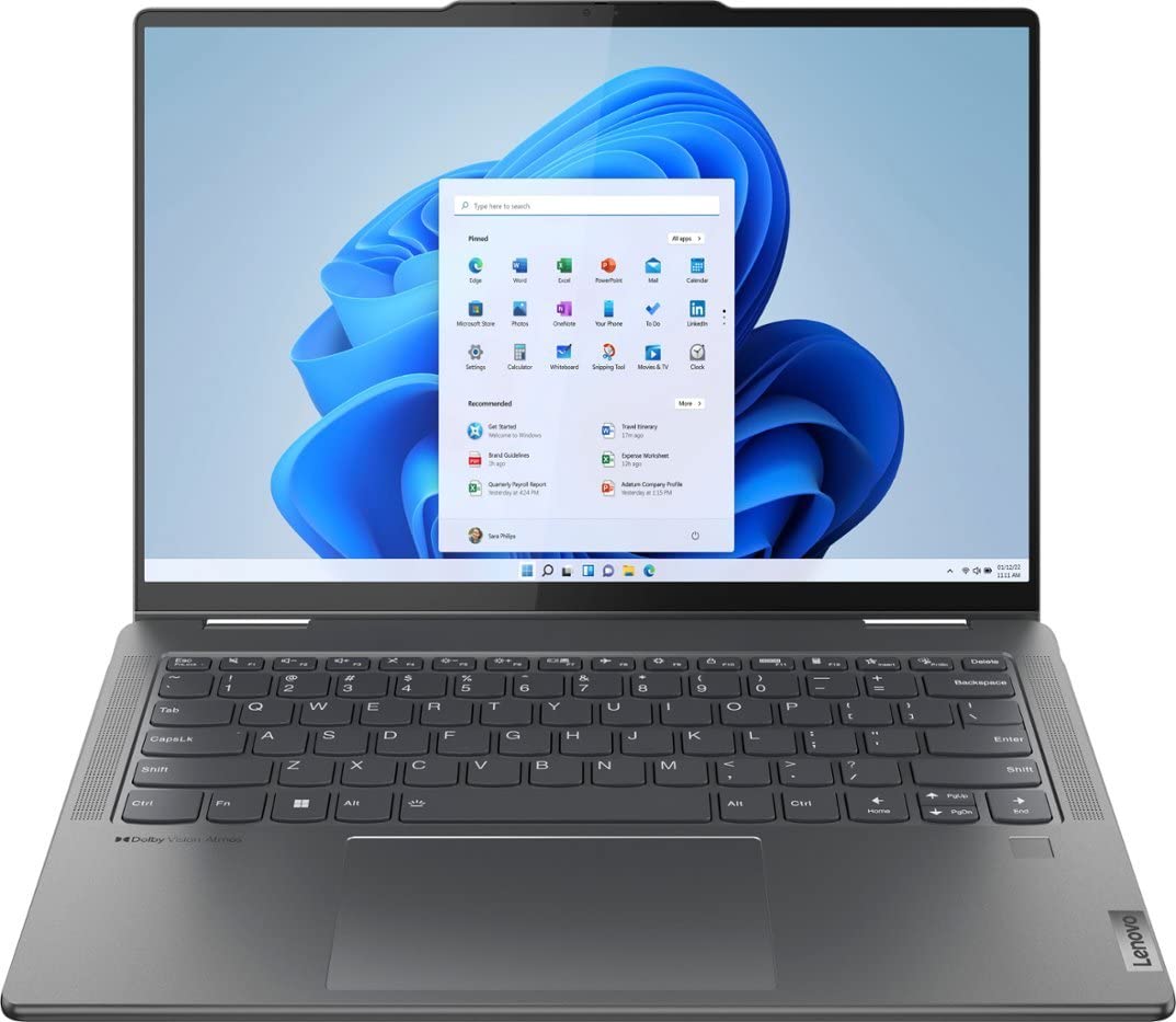 Lenovo Yoga 7i 2023 Laptop ~ 14" 2.2K 60Hz IPS Touch ~ Intel Core i5-1335U ~ 8GB LPDDR5~512GB M.2 NVMe ~ Backlit Keyboard Fingerprint ~ Thunderbolt 4 ~ Wi-Fi 6E ~ Windows 11 Home ~TLG 32GB USB