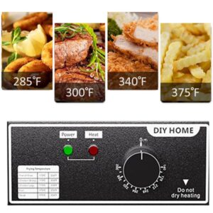 20.7Qt Deep Fryer, 3400W Electric Countertop Deep Fryer with 2 x 6.35 QT Removable Basket Commercial Deep Fryers Frying Machine w/Temperature Control